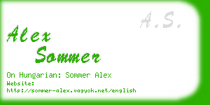 alex sommer business card